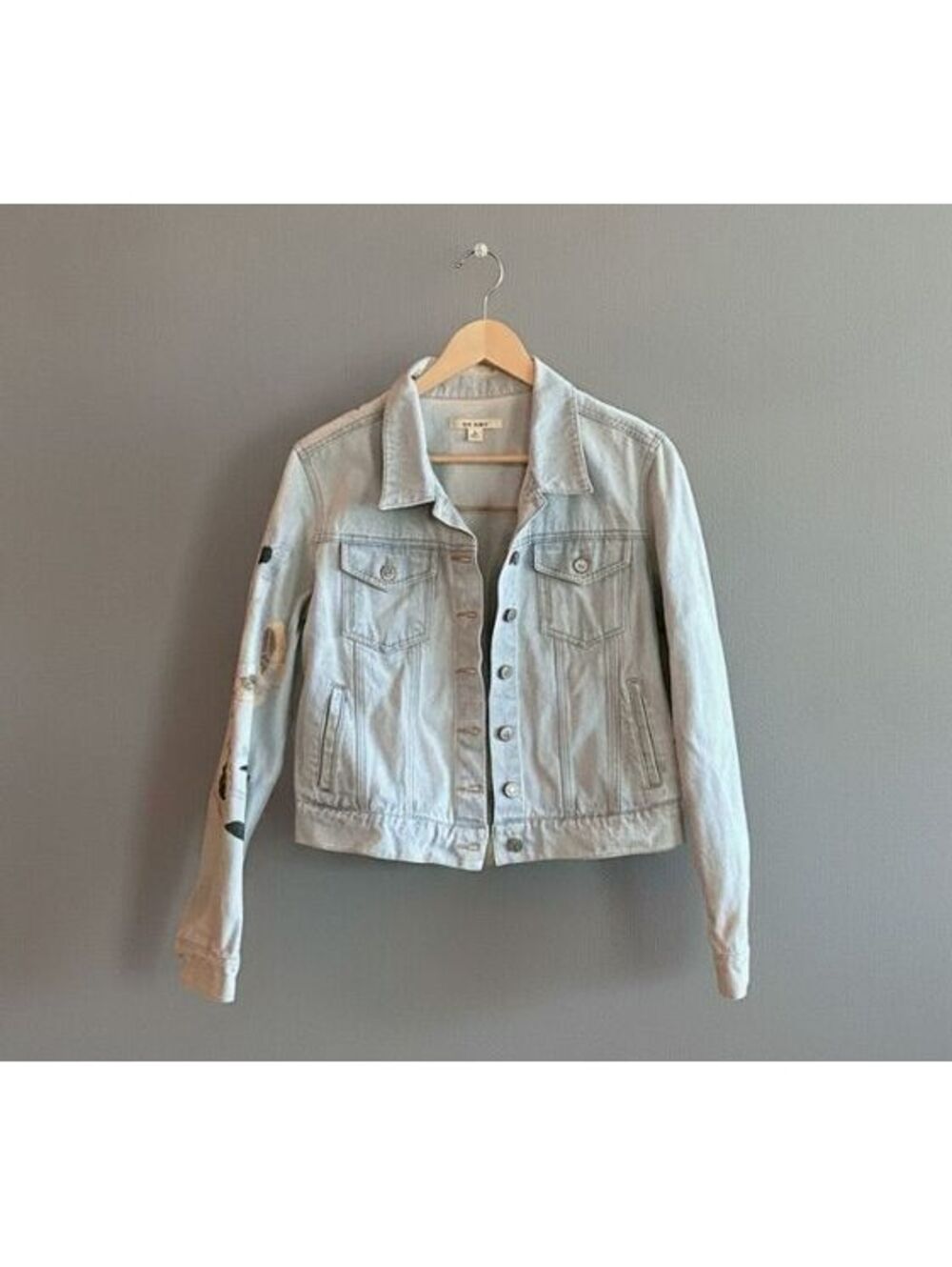 Miami Bohemian Denim Jacket Medium Light Wash Embroidered Jean Fairycore